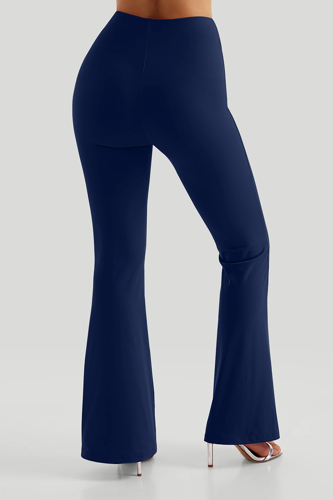 Flared Yoga Pants with Elastic Waist — Image 12