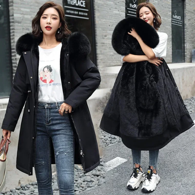 Korean-Style Loose Hooded Winter Jacket — Image 5