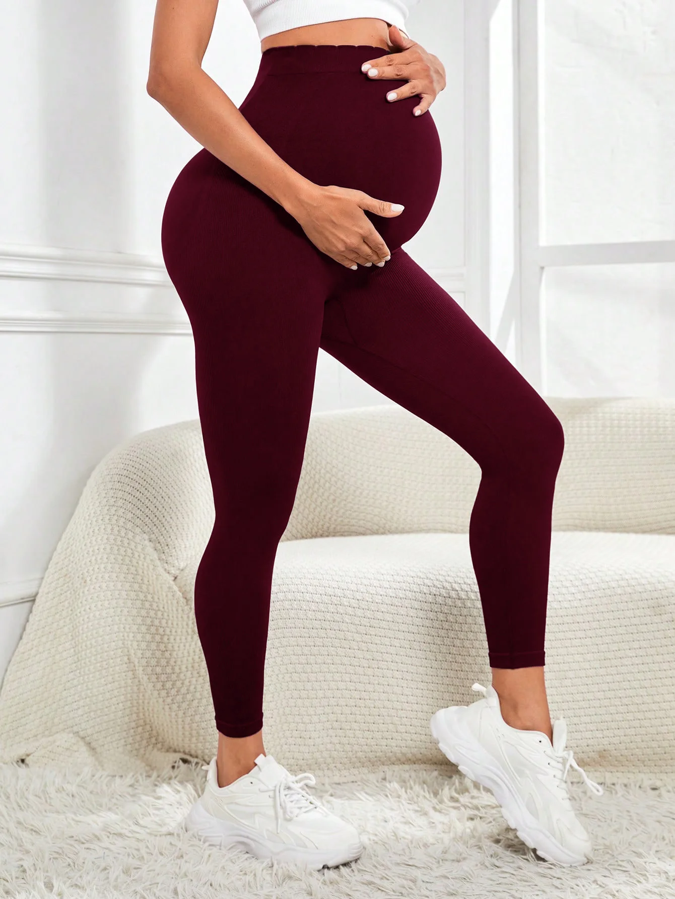 Maternity High-Waisted Leggings — Image 18