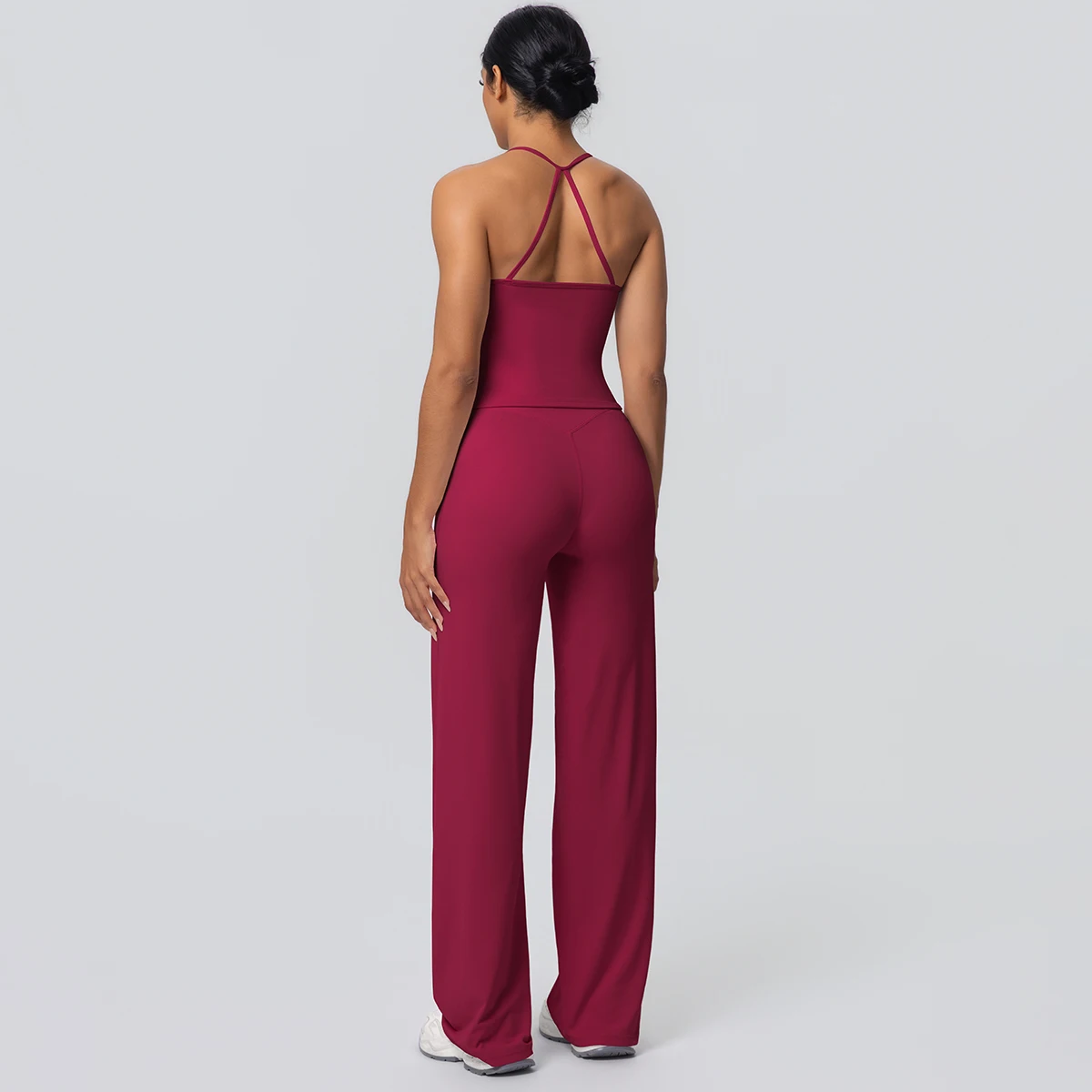 2-Piece Solid Yoga Sports Set — Image 36