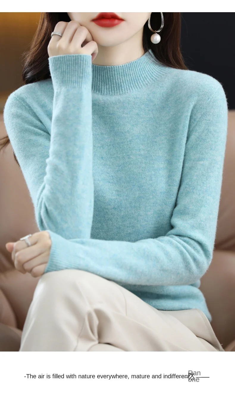 Mock Neck Winter Pullover — Image 16