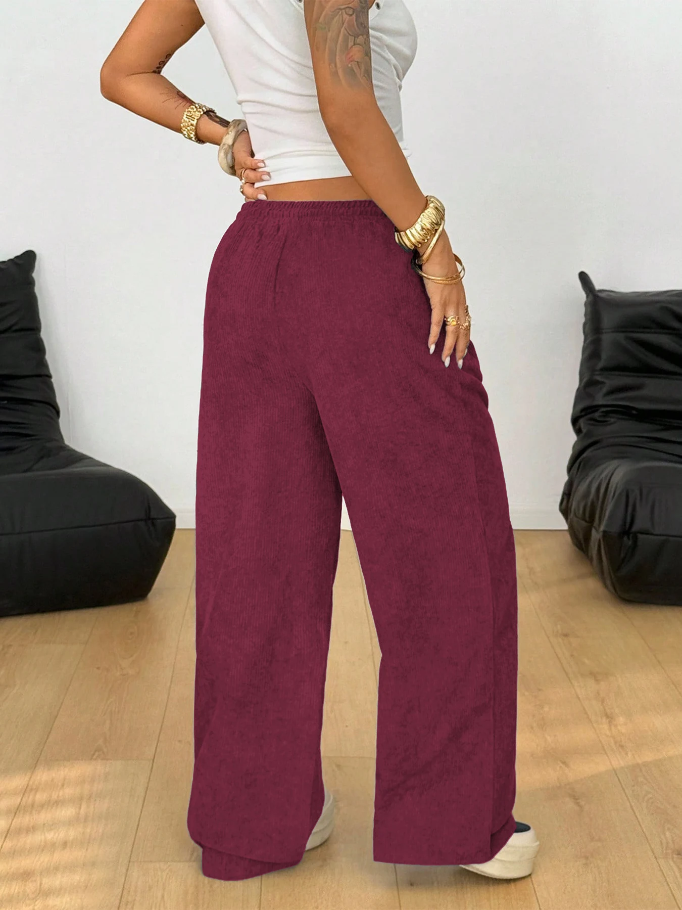 Retro Cargo Pants with Drawstring — Image 11