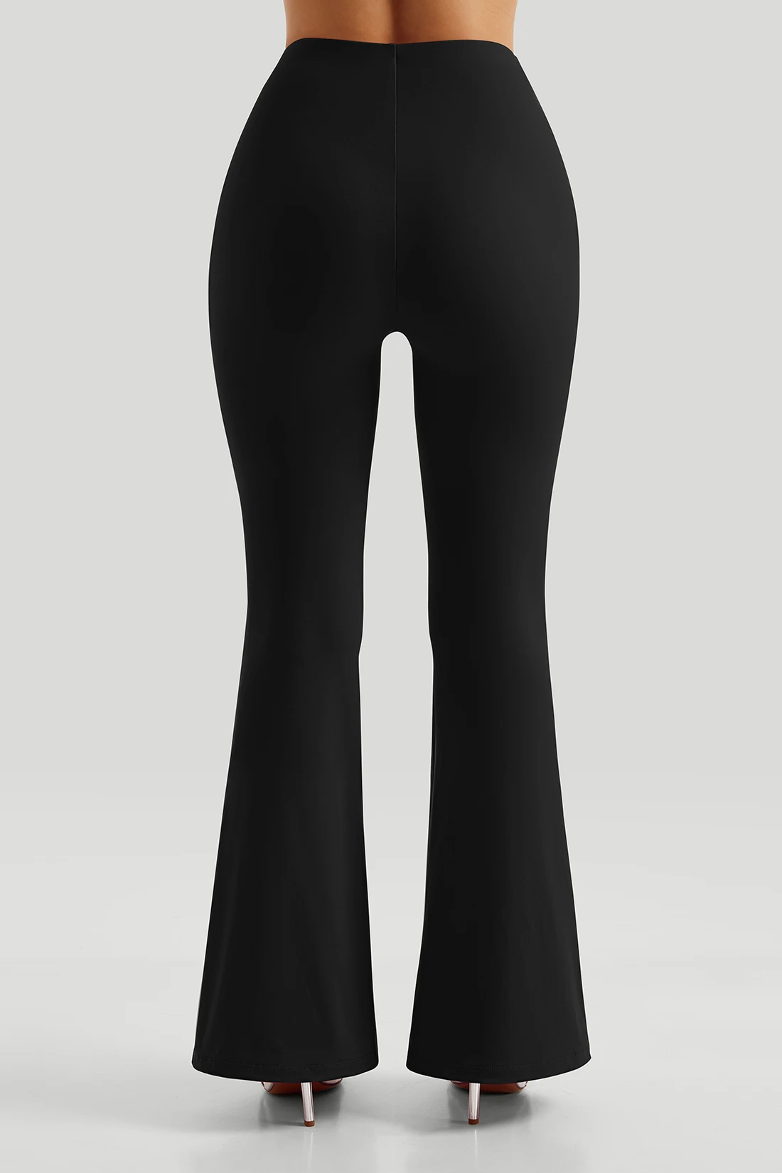 Flared Yoga Pants with Elastic Waist — Image 19