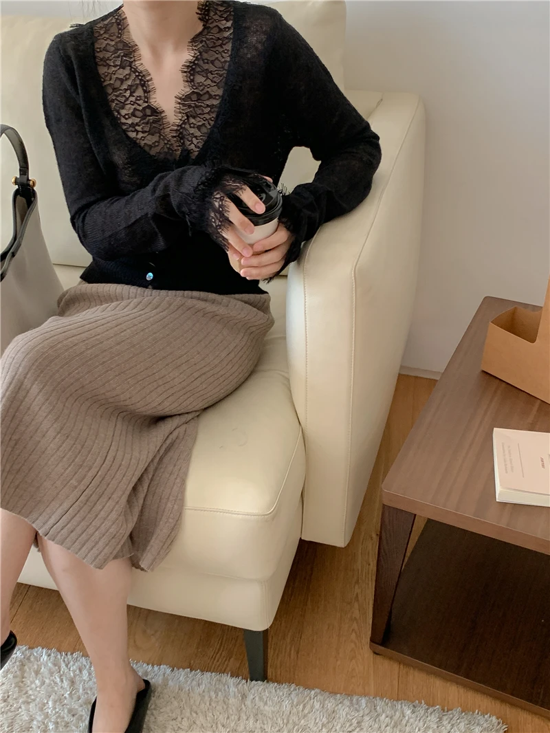 Vintage Lace Knitted Cardigan — Image 13