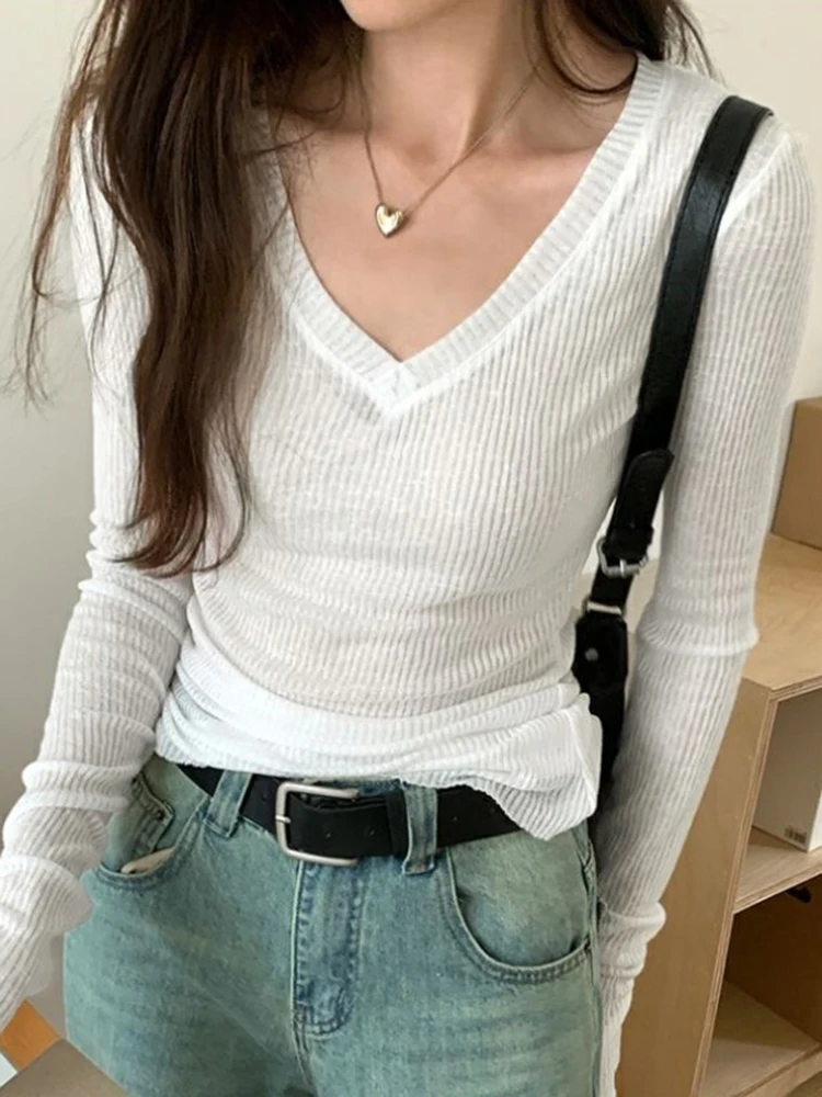 تيشيرت سادة بأكمام طويلة — صورة 18