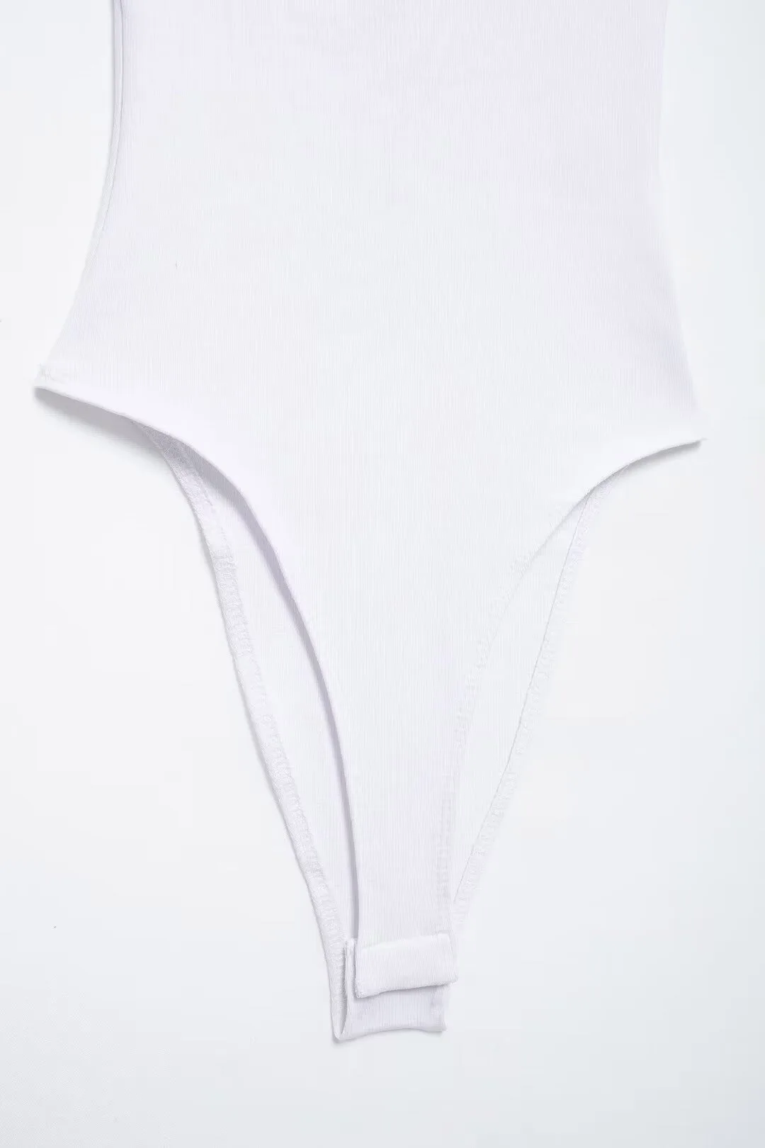 Slim-Fit Ribbed Bodysuit with Buttons — Image 37