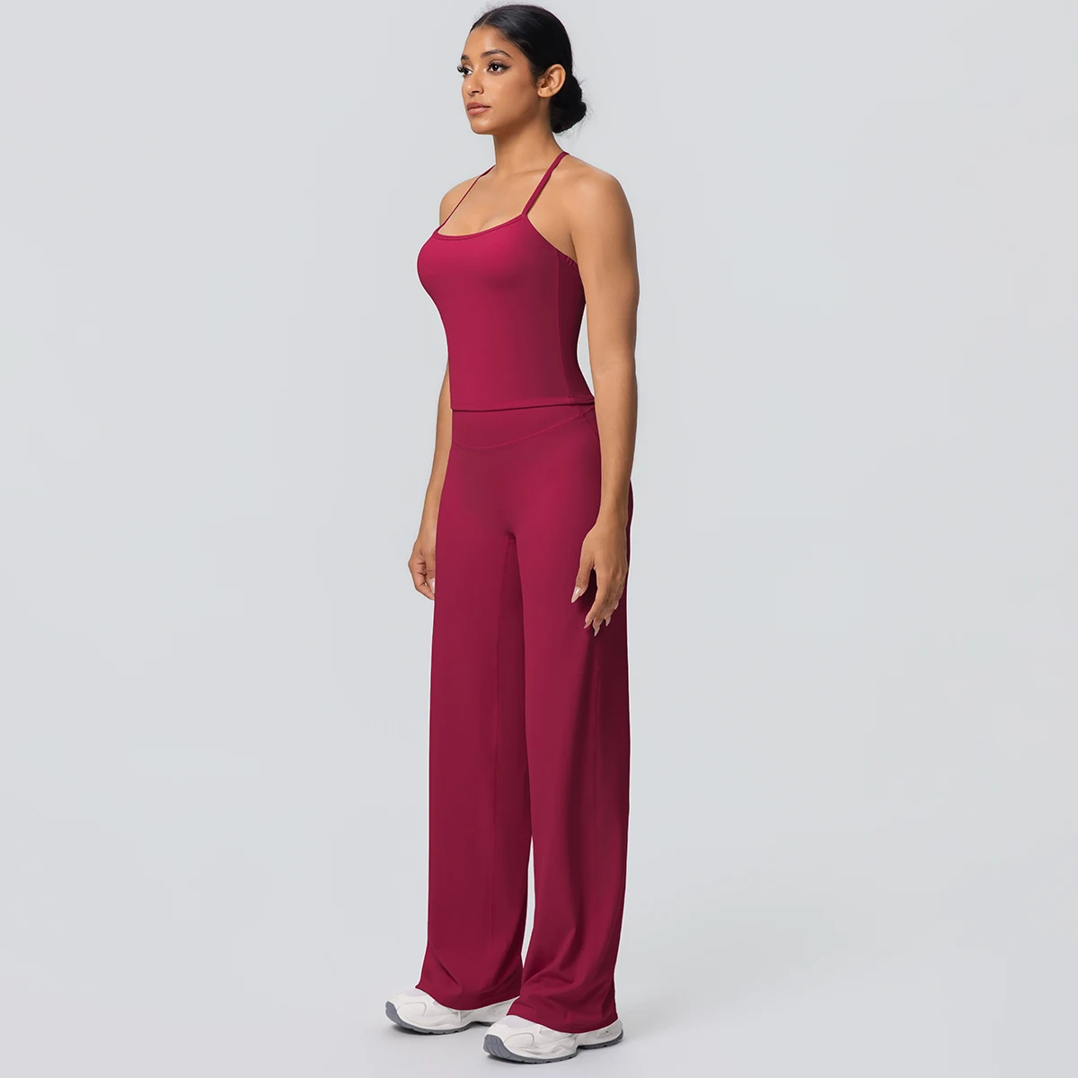 2-Piece Solid Yoga Sports Set — Image 35