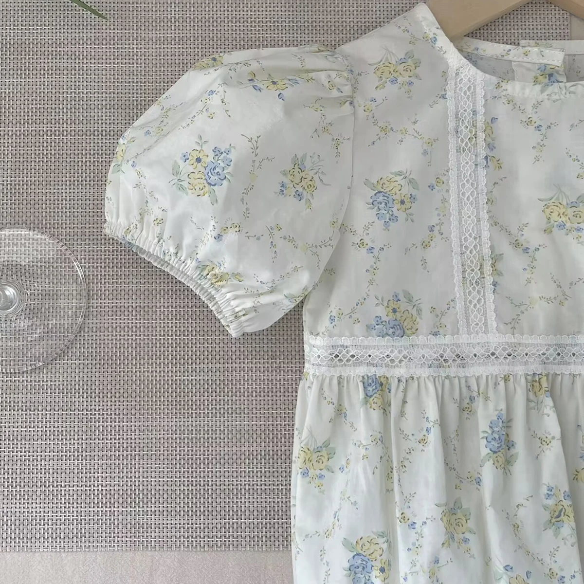 Baby Floral Ruffled Summer Romper — Image 4