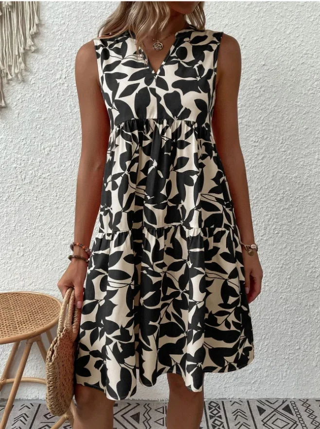 Boho Sleeveless V-Neck Summer Mini Dress — Image 18