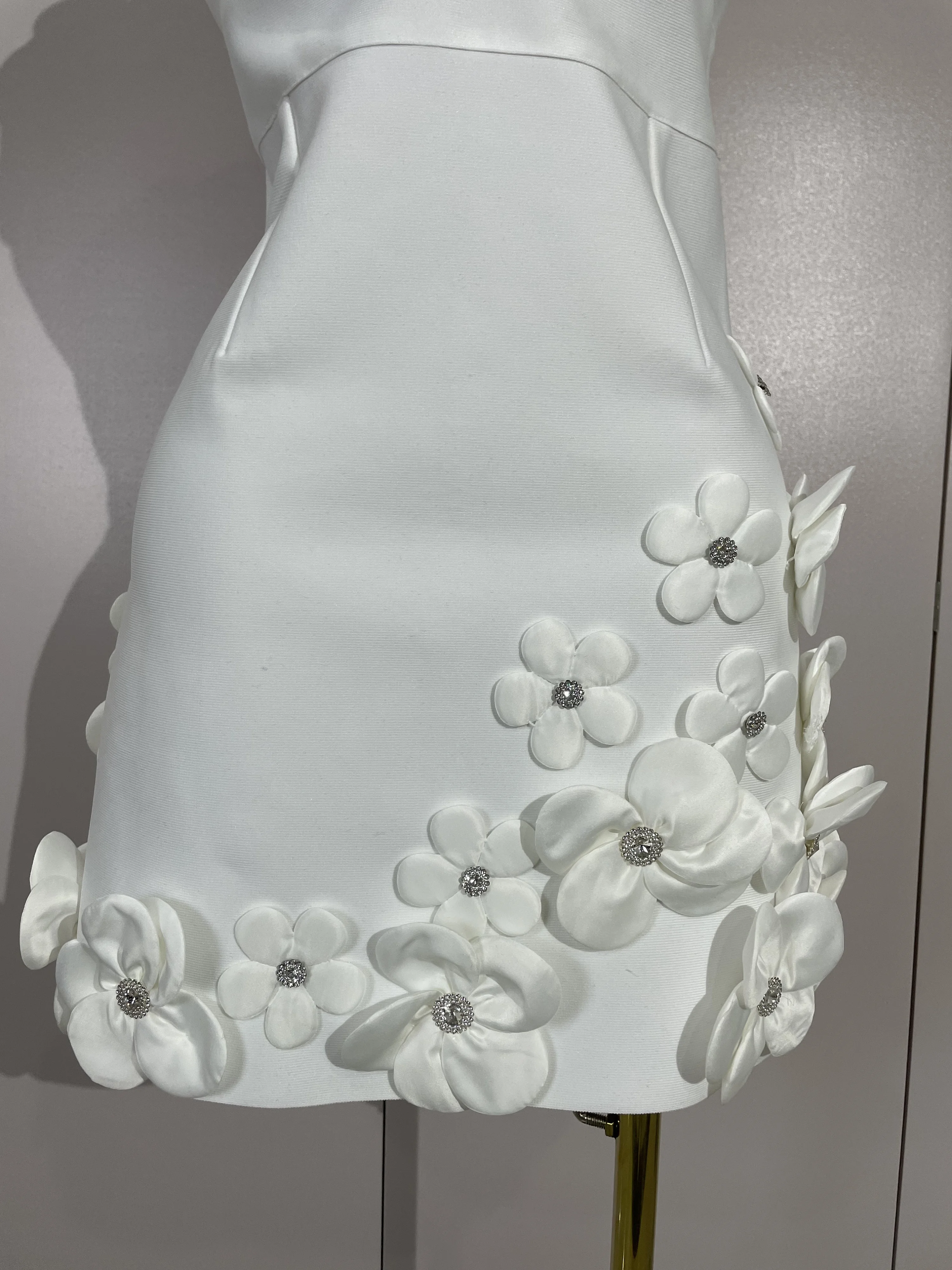 Crystal Sleeveless V-Neck Evening Gown — Image 24