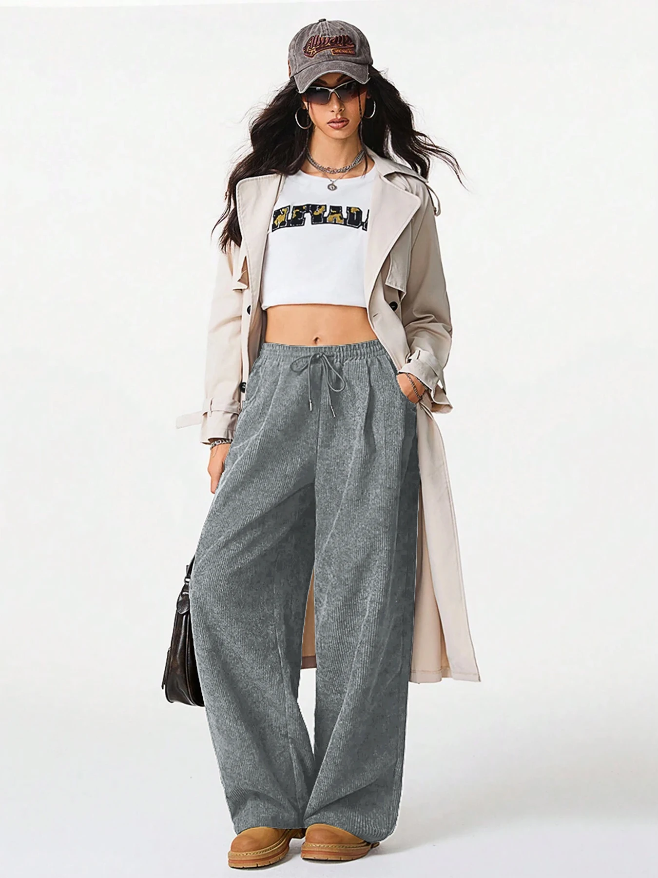 Retro Cargo Pants with Drawstring — Image 30