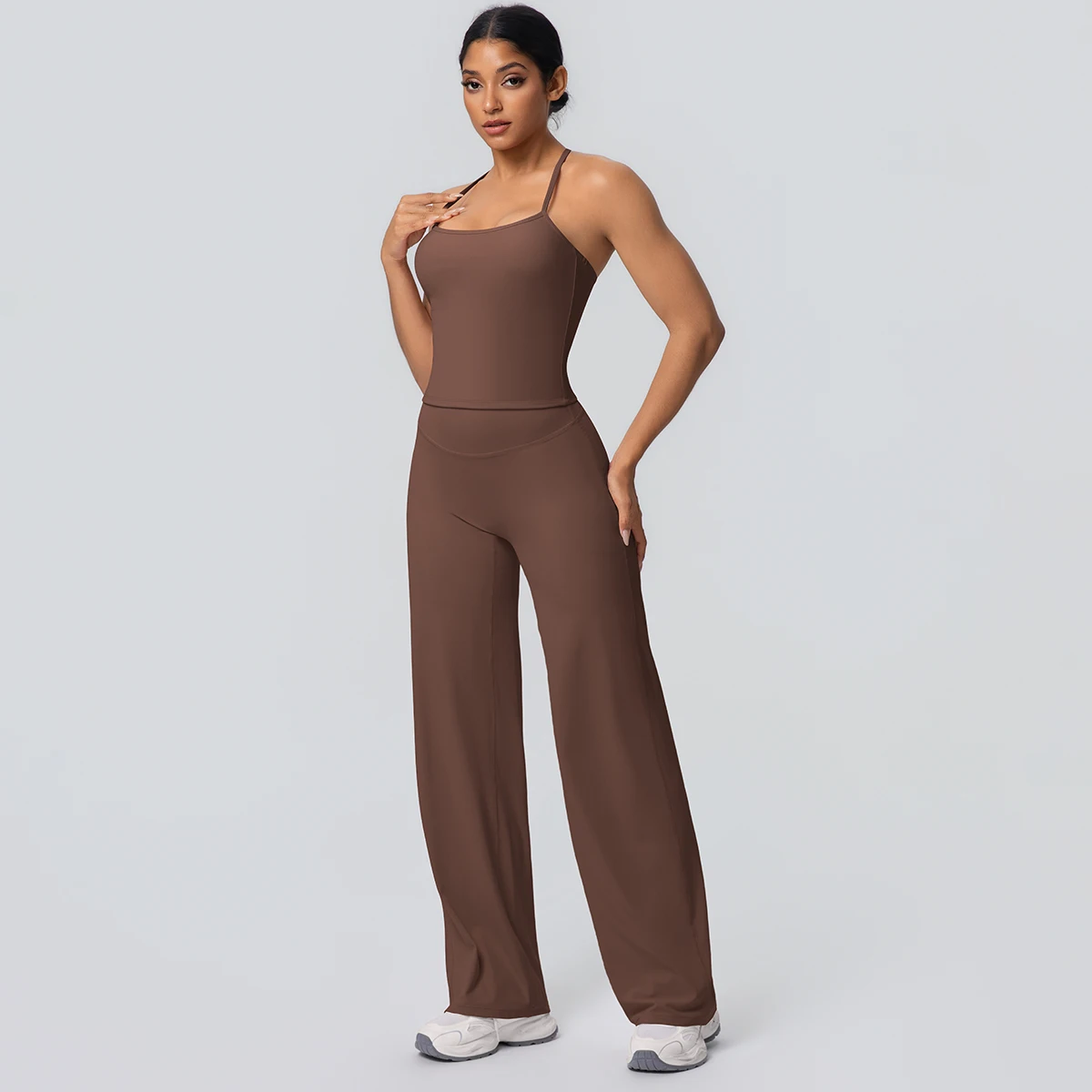 2-Piece Solid Yoga Sports Set — Image 8