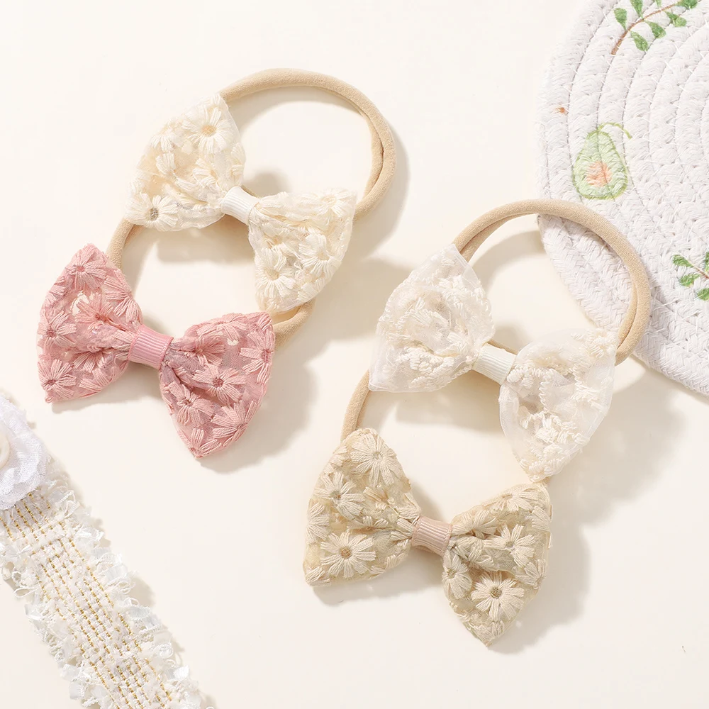 Newborn 4-Piece Embroidered Headband Set — Image 11
