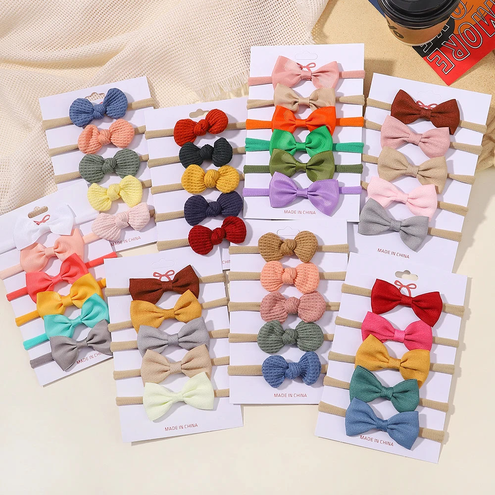Baby 5-Piece Solid Set with Bow — Image 7