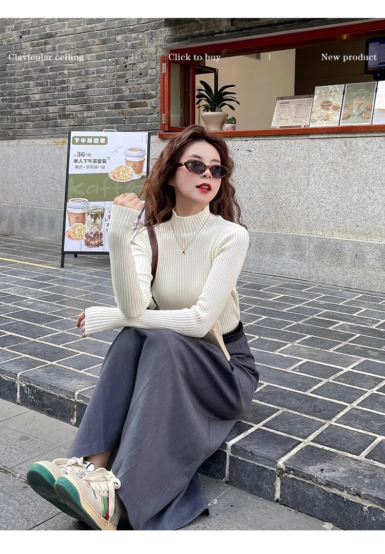 بلوزة تريكو سادة شتوية — صورة 9