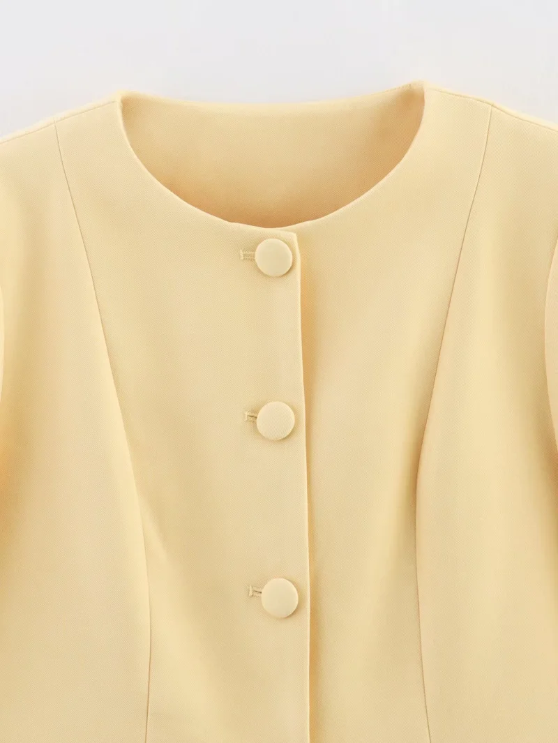 Retro Round Neck Blazer — Image 10