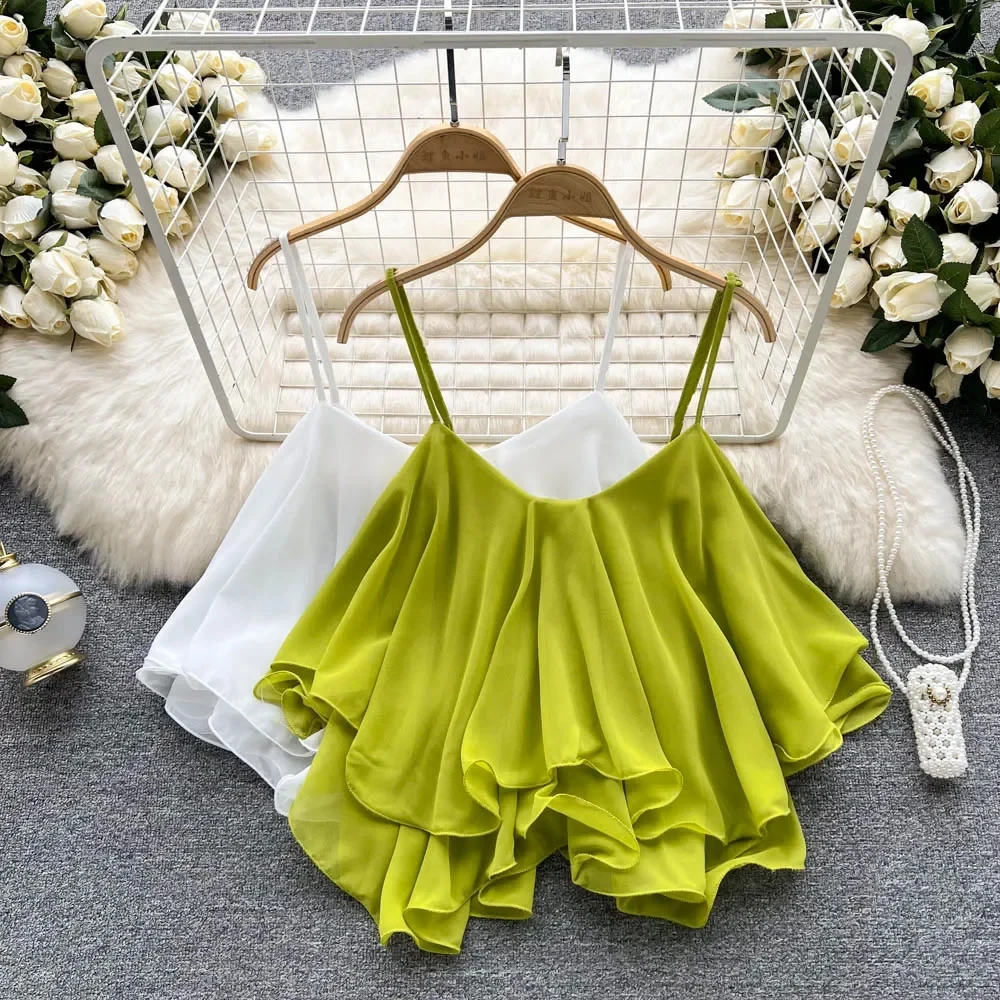 Sleeveless Ruffled Summer Crop Top — Image 6
