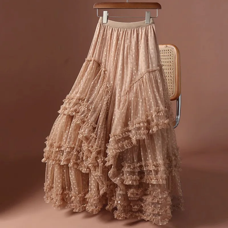 Mesh High-Waisted Skirt — Image 50