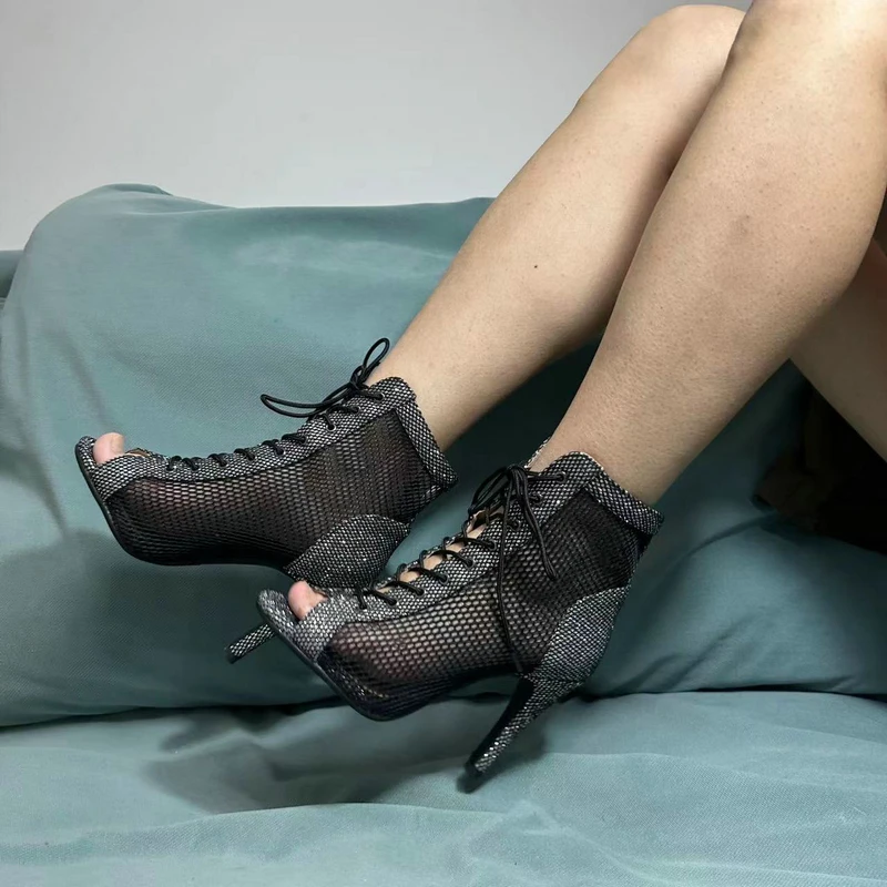 Mesh Summer High Heels — Image 85