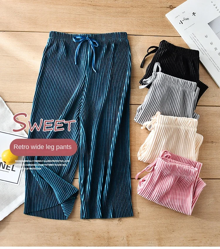 Kids' Pleated Summer Wide-Leg Pants