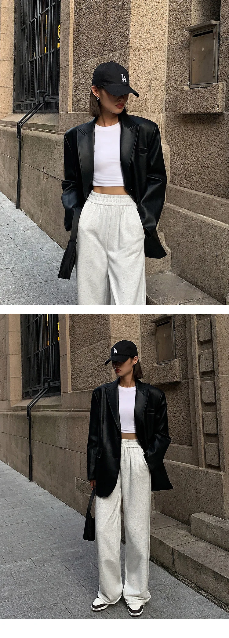 Vintage Loose Leather Blazer — Image 15
