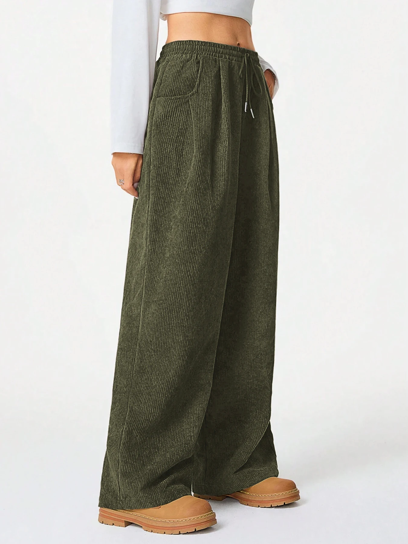 Retro Cargo Pants with Drawstring — Image 23