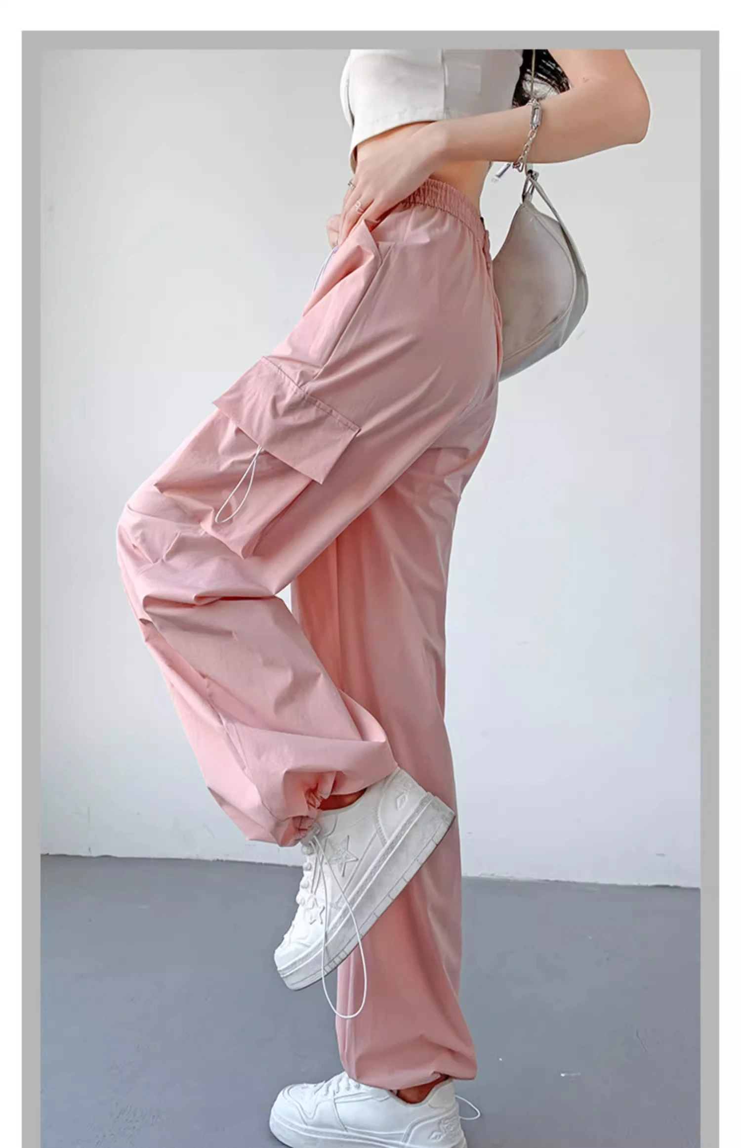 Summer Wide-Leg Cargo Pants with Pockets — Image 13