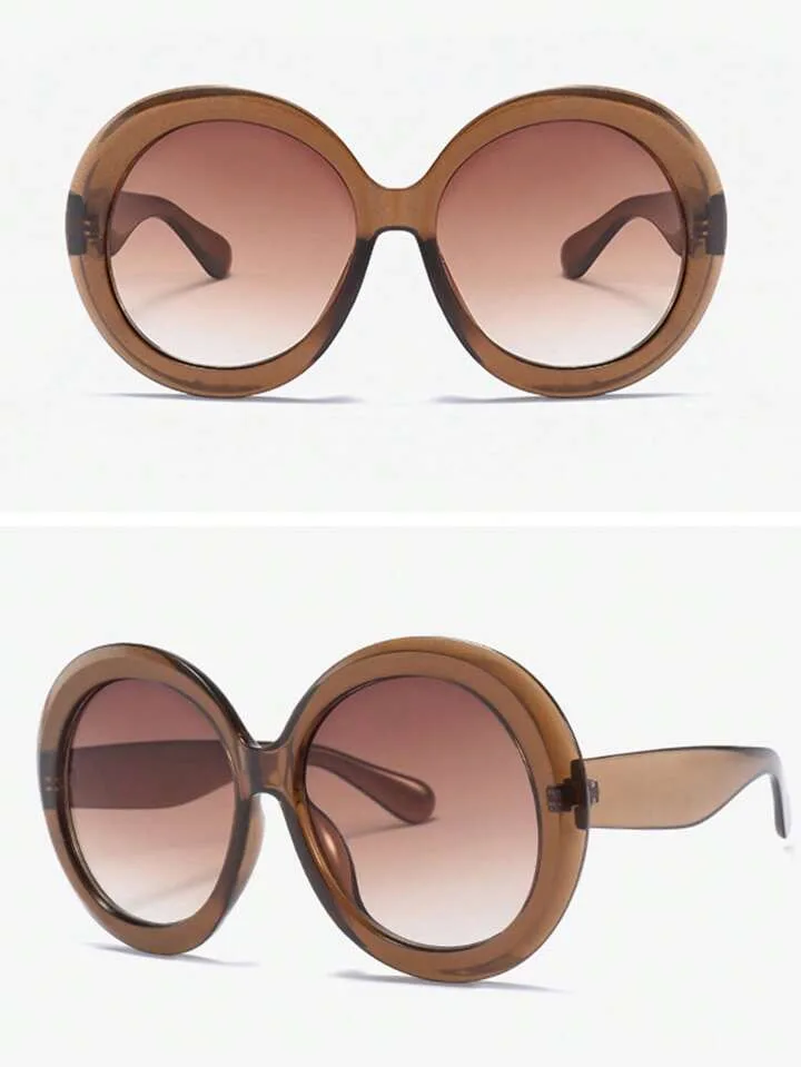 Retro Oversized Round Sunglasses — Image 6