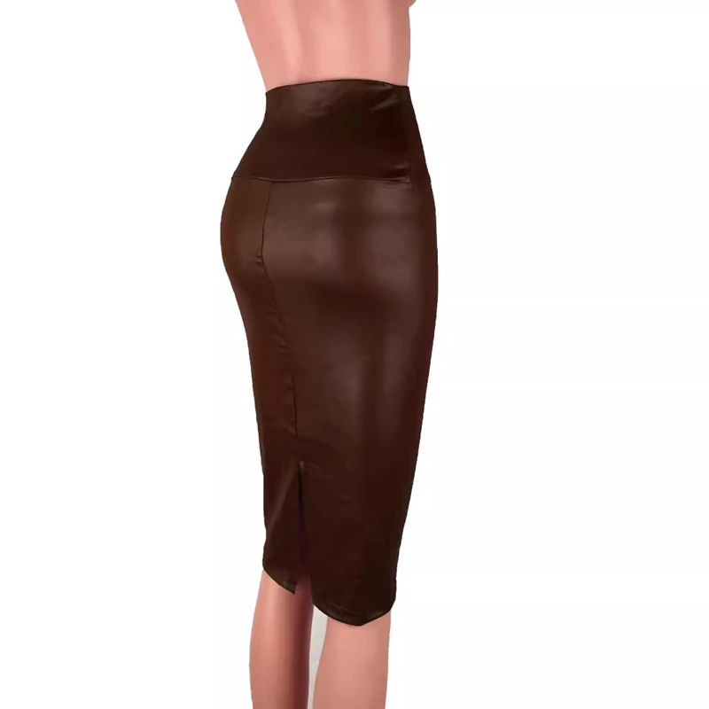 Leather High-Waisted Skirt — Image 6