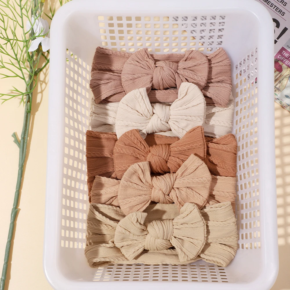 Baby Stretchy Nylon Headband with Bow — Image 9