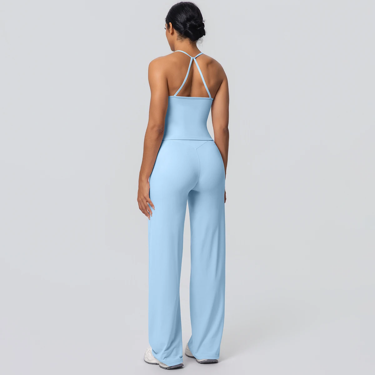 2-Piece Solid Yoga Sports Set — Image 30
