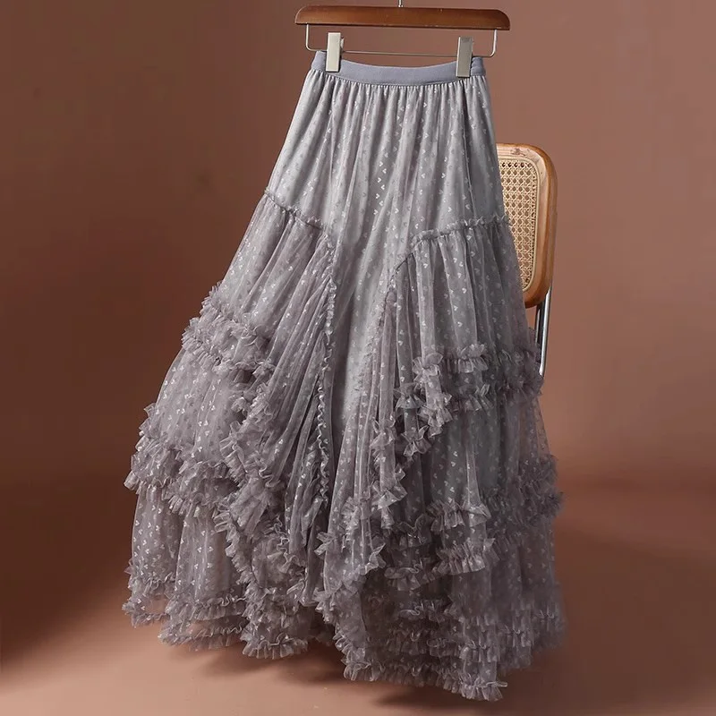 Mesh High-Waisted Skirt — Image 47