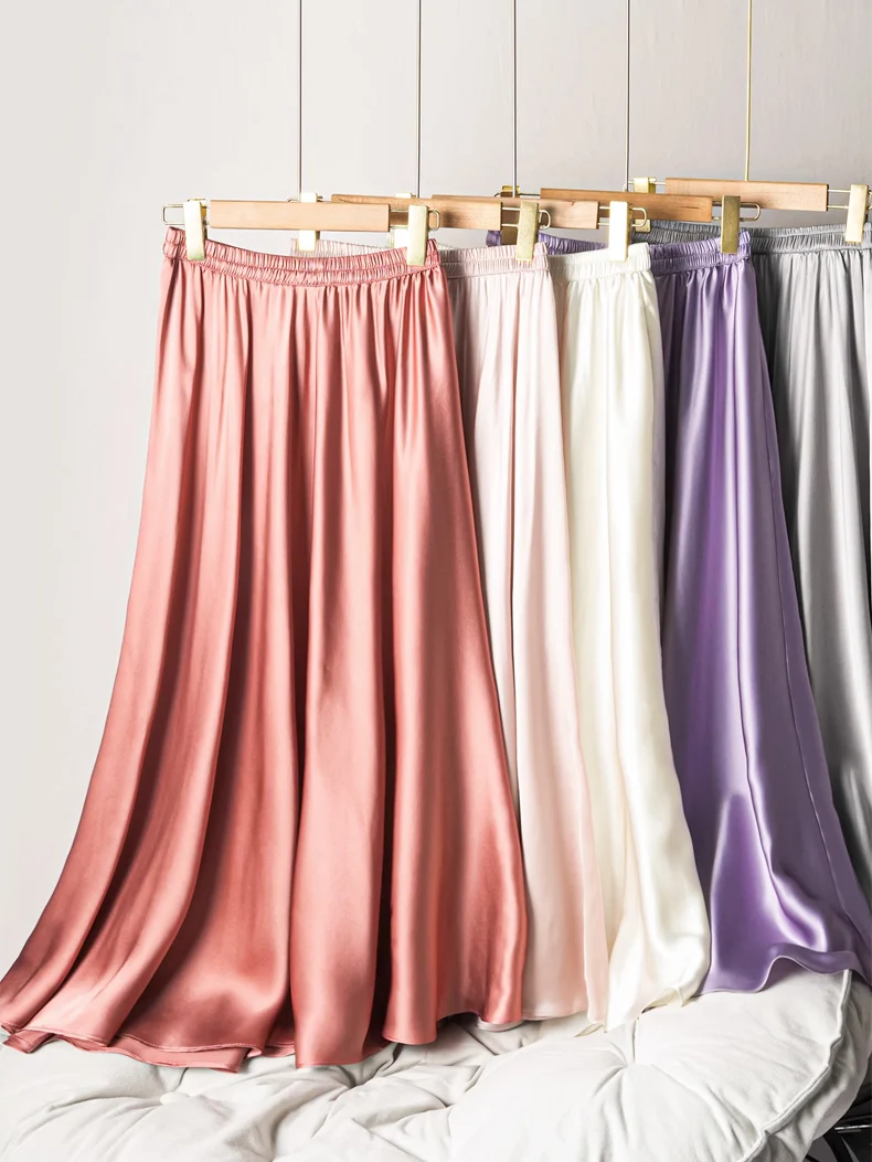 Silk Pleated Skirt