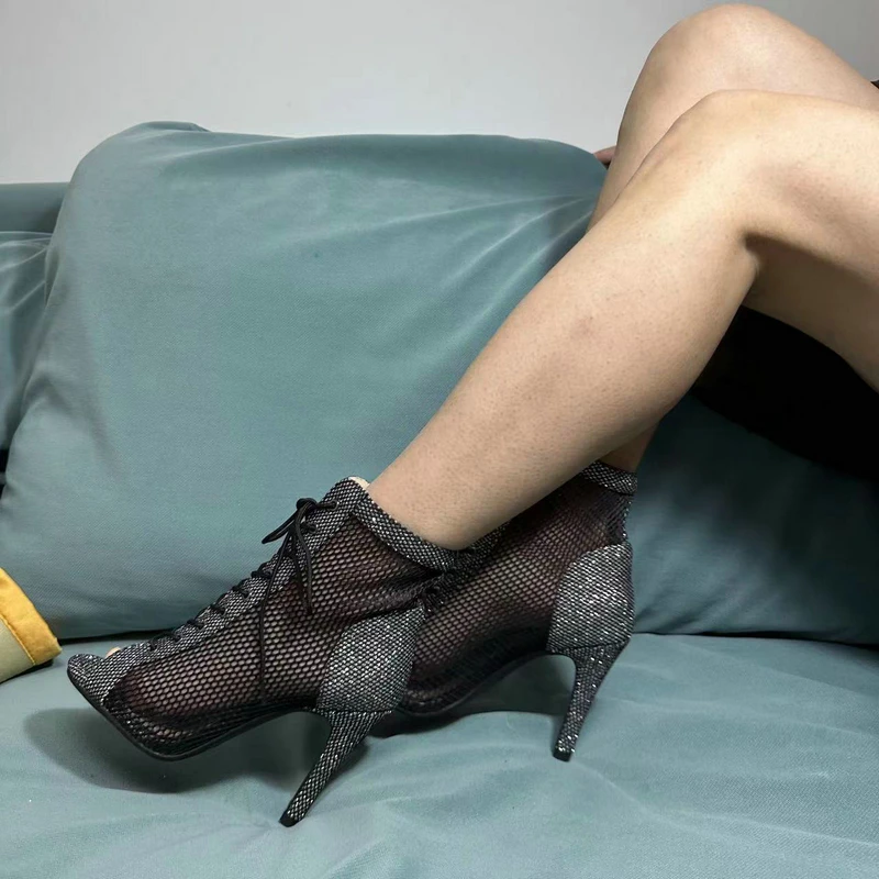 Mesh Summer High Heels — Image 86