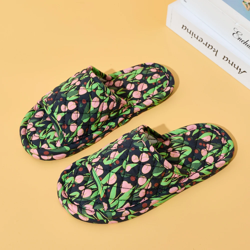 Floral Cotton Summer Slippers — Image 7