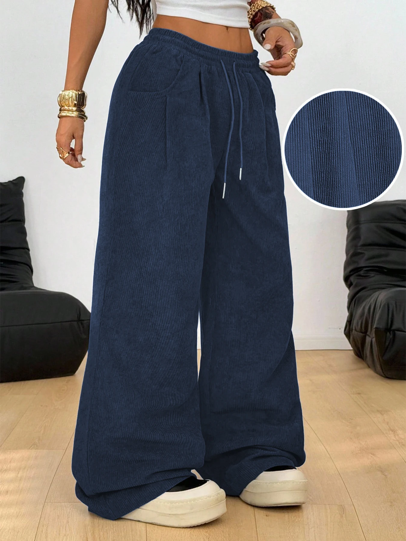 Retro Cargo Pants with Drawstring — Image 33