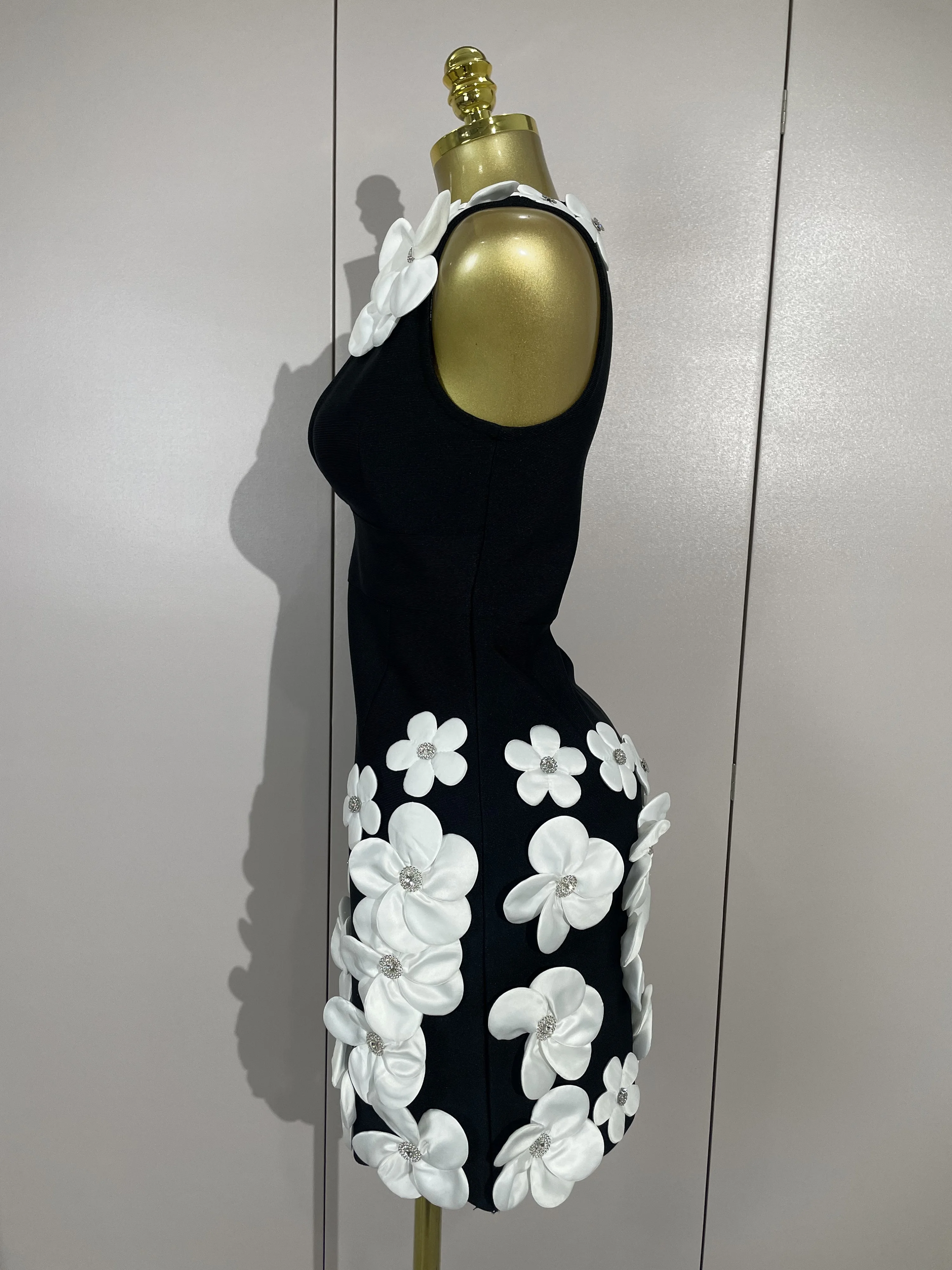 Crystal Sleeveless V-Neck Evening Gown — Image 4