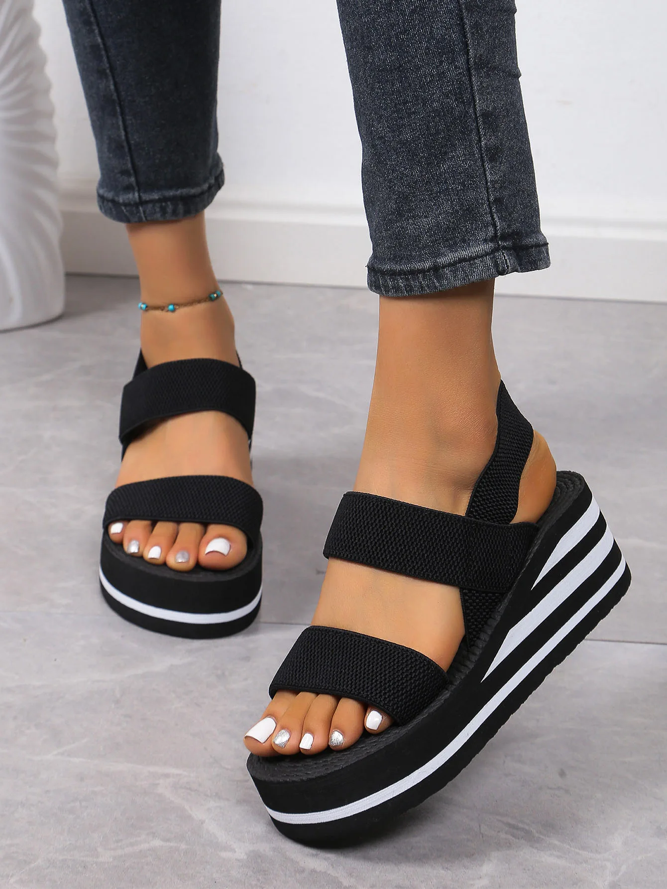 Thick Platform Open-Toe Sandals — Image 10