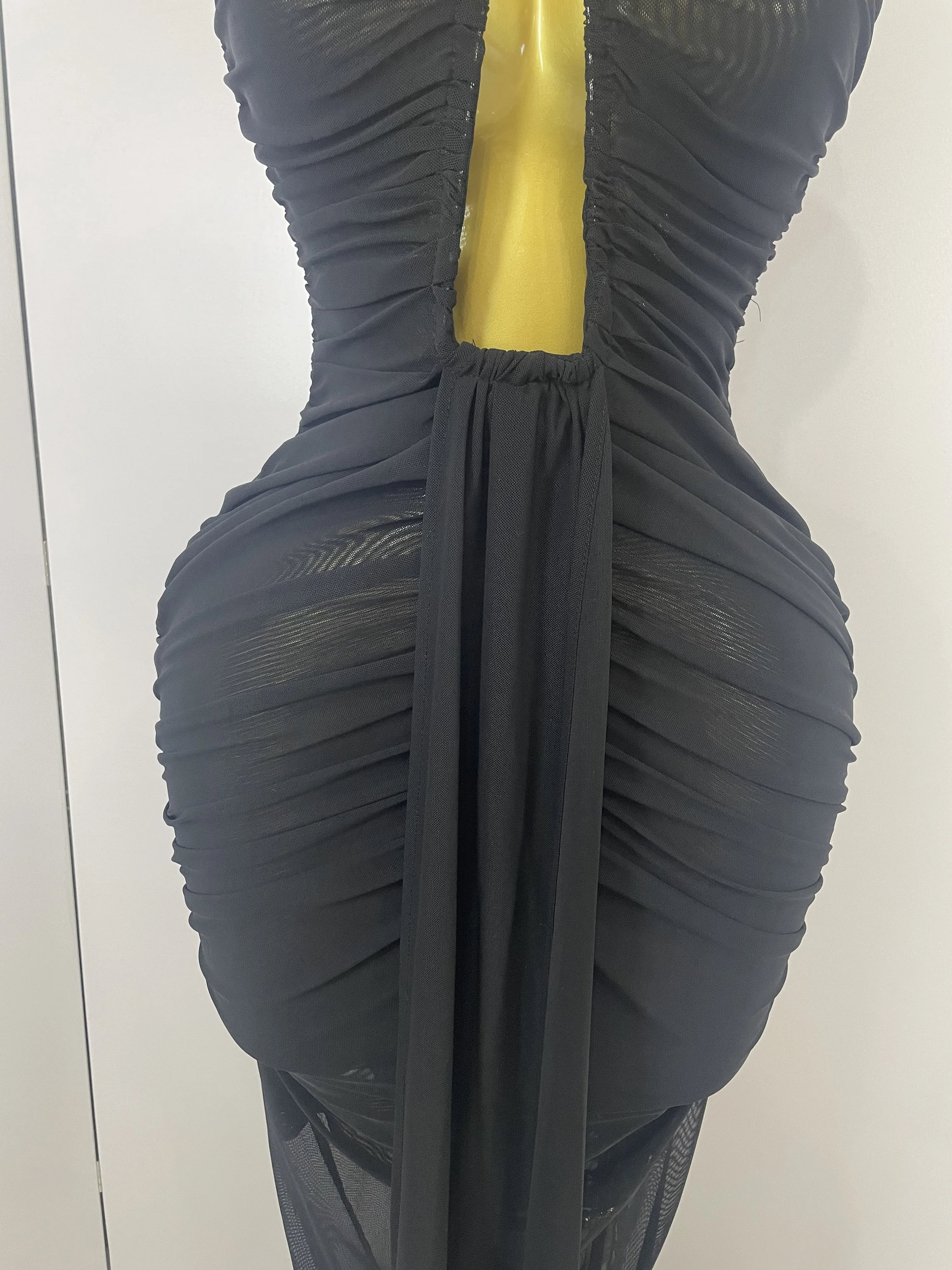 Bodycon Mesh Sleeveless Hollow-Out Long Evening Dress — Image 18