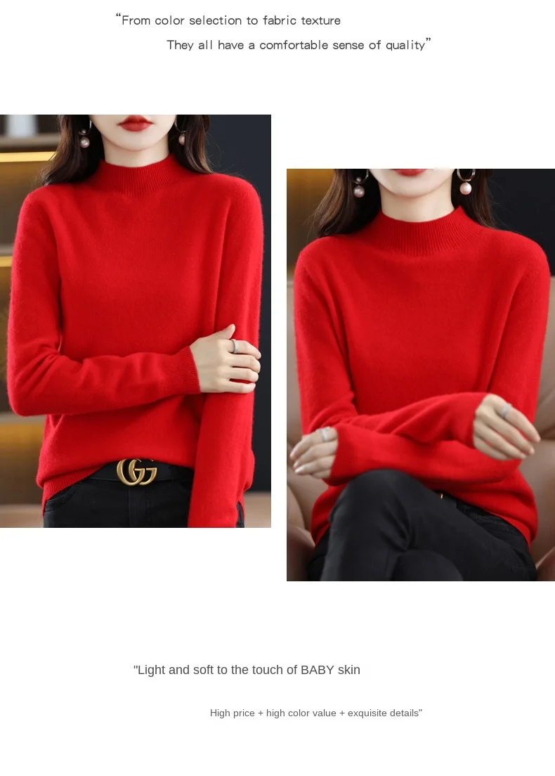 Mock Neck Winter Pullover — Image 29