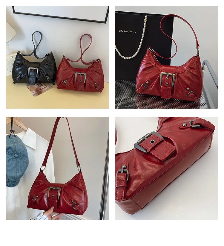 Retro Large-Capacity Pleated Bag — Image 7