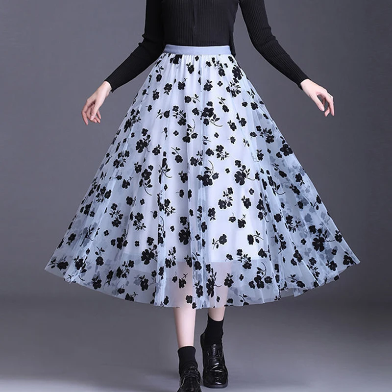 Korean-Style Loose Floral Skirt — Image 18