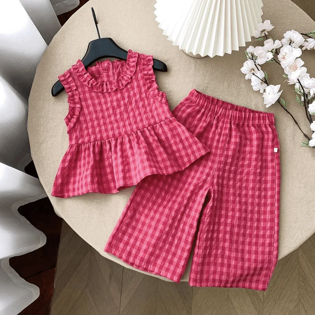 Baby 2-Piece Vintage Plaid Sleeveless Set — Image 10