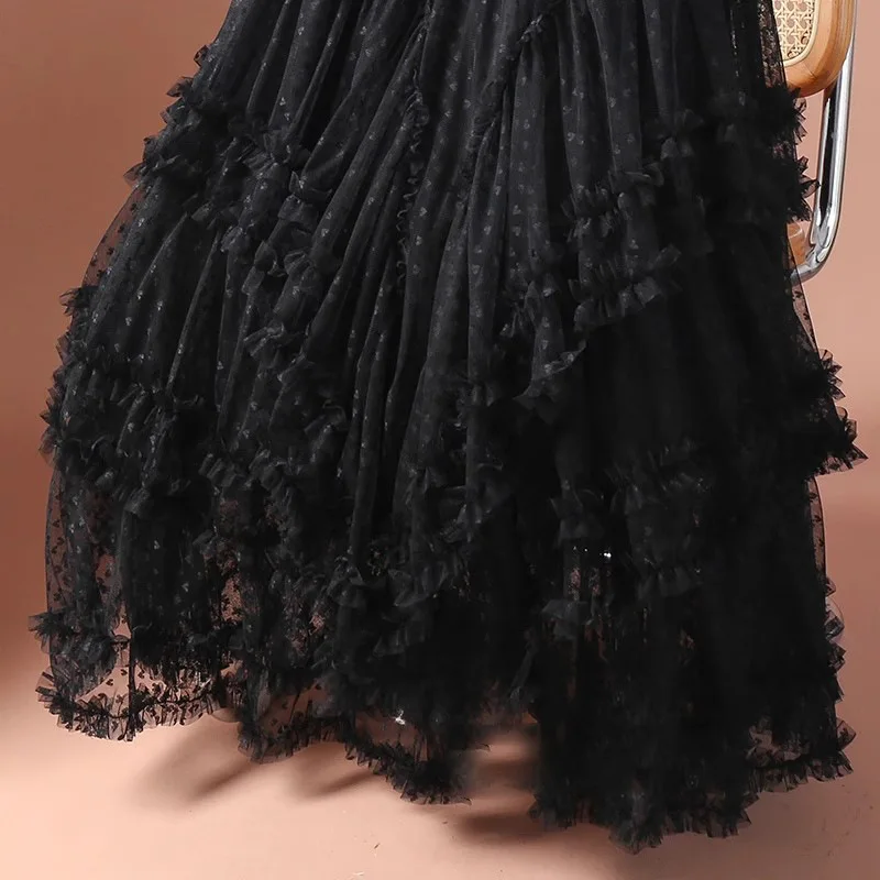 Mesh High-Waisted Skirt — Image 56