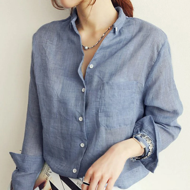 Korean-Style Solid Cotton Formal Shirt — Image 7