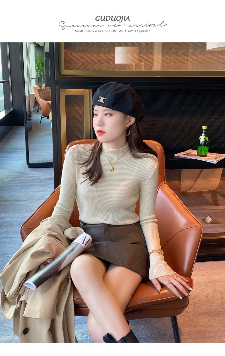 Vintage Solid Winter Sweater — Image 12