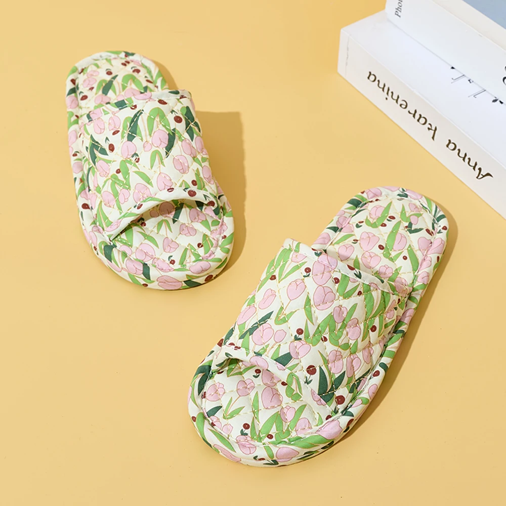 Floral Cotton Summer Slippers — Image 9