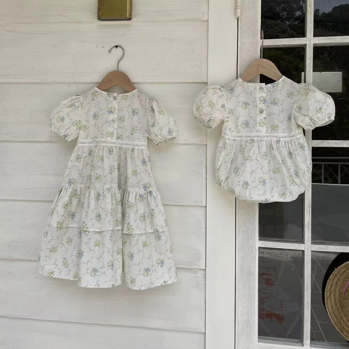 Baby Floral Ruffled Summer Romper — Image 2