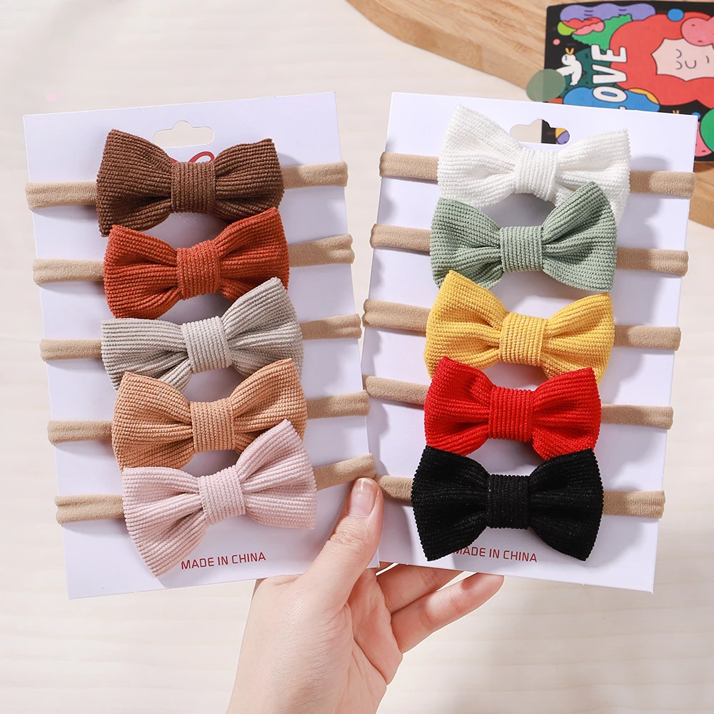 Baby 5-Piece Solid Set with Bow — Image 13
