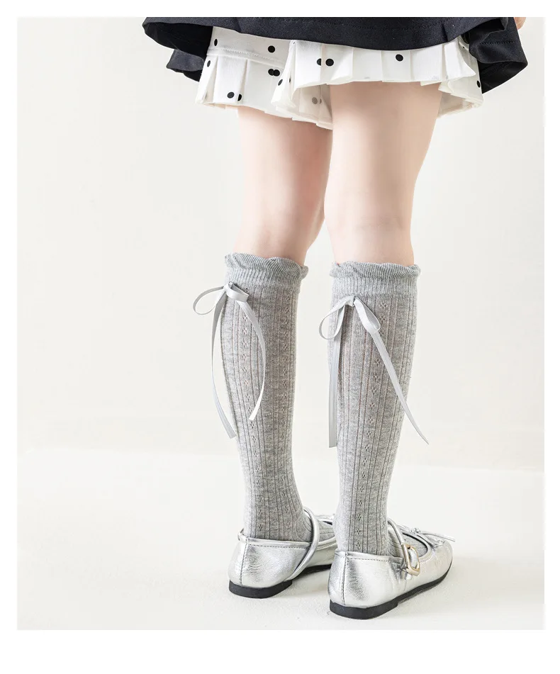 Girls' Mesh Summer Long Socks — Image 8
